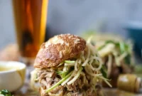 Smoky Pulled Pork Sandwich with Spiced Apple Slaw
