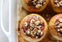 Maple Brown Butter Baked Apples with Oatmeal and Toasted Hazelnuts (Video)