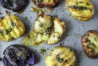 Buttery Rosemary Smashed Potatoes with Creamy Burrata (Video)