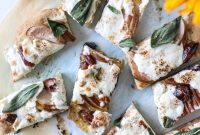 Pear, Date & Burrata Flatbread with Crispy Sage