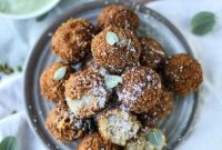 Bacon & Butternut Arancini with Pumpkin Seed Pesto Dip