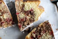 Cranberry Sauce Swirl Greek Yogurt Coffee Cake Recipe