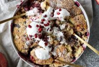Pomegranate Vanilla Skillet Cobbler Recipe That Bakes in One Pan