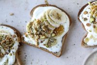 Vanilla Ricotta Banana Toast with Crunchy Pistachios