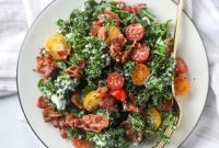 BLT Kale Salad with Greek Yogurt Ranch Dressing