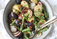 Asparagus and New Potato Salad with Warm Bacon Vinaigrette