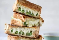 Grilled Asparagus and Brown Butter Dijon Cheese Sandwich