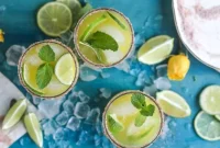 Mint Mango Margarita Punch with Minty Twist — Cinco de Mayo Drinks