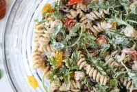 Creamy Goat Cheese & Arugula Pasta Salad Recipe