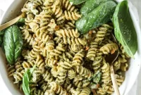 Pistachio Pesto Pasta Salad with Creamy Burrata