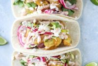 Crispy Beer-Battered Avocado Tacos with Lime Crema