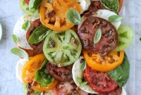Warm Bacon Caprese Salad with Heirloom Tomatoes and Basil