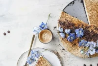 No-Bake Vanilla Espresso Cheesecake with Greek Yogurt
