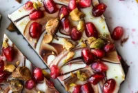 Pomegranate Pistachio Swirled Chocolate Bark Recipe