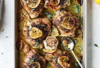 Meyer Lemon Roasted Chicken Recipe with Crispy Skin