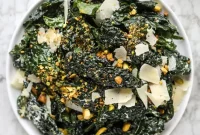 Crisp Kale Salad with Parmesan, Pistachios, and Lemon Vinaigrette