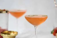 Strawberry Champagne Tequila Fizz Cocktail Recipe