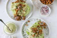 Crispy Chickpea Wedge Salad with Avocado Ranch Dressing