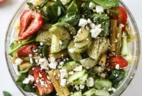 Black Pepper & Balsamic Strawberry Pasta Salad