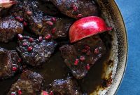 Pomegranate-Braised Short Ribs with Red Wine Glaze