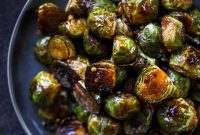 Sweet and Spicy Roasted Brussels Sprouts With Maple Glaze