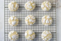 Lemon Crinkle Cookies Recipe with Zesty Glaze