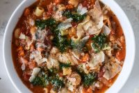Fire-Roasted Minestrone with Kale Pesto Recipe