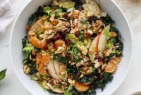 Crisp Winter Crunch Salad with Roasted Root Veggies & Pear