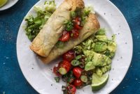 Crispy Black Bean Taquitos with Avocado Pico de Gallo
