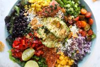 Southwest Salmon Salad Recipe with Avocado and Corn Salsa