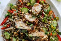 Grilled Thai Pork Tenderloin with Soba Noodle Salad