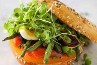 Niçoise Bagel Sandwiches with Blistered Garlic Green Beans