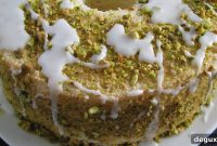 Lime Angel Food Cake with Pistachios and Zesty Lime Glaze