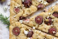 Fig and Goat Cheese Stuffed Focaccia with Honey Drizzle