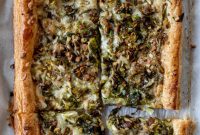 Brussels Sprouts, Fontina & Pistachio Puff Pastry Tart