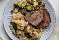 Espresso-Crusted Beef Tenderloin with Truffle Sage Risotto