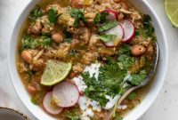 Creamy Chicken Verde Soup with Tangy Salted Yogurt