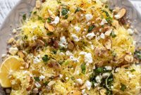 Lemon Butter Spaghetti Squash with Feta and Herbs