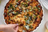 Loaded Chicken Wing Dip with Beer-Caramelized Onions