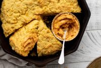 Skillet Cornbread with Spicy Chipotle Honey Butter