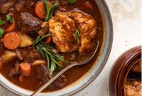 Irish Stout Beef Stew with Savory Herb Dumplings