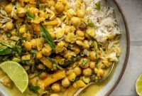 20-Minute Basil Chickpea Curry Recipe