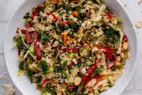 Crunchy Ramen Noodle Salad with Sesame-Ginger Dressing