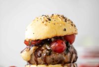 Cheesy Bruschetta Chicken Burgers Recipe for Summer Grilling