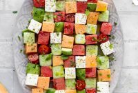 Melon Mosaic Salad with Spicy Honey Vinaigrette