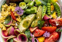 Loaded Summer Salad with Grilled Veggies and Feta