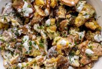 Creamy Buttermilk Herb Smashed Potato Salad Recipe
