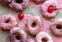 Cherry Bourbon Glazed Donuts — Cherry-Filled Donuts with Bourbon Glaze