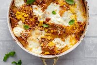 Skillet Lasagna with Sun-Dried Tomatoes and Sweet Corn