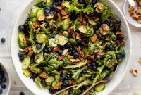 Summer Blueberry Cucumber Salad with Creamy Balsamic Vinaigrette